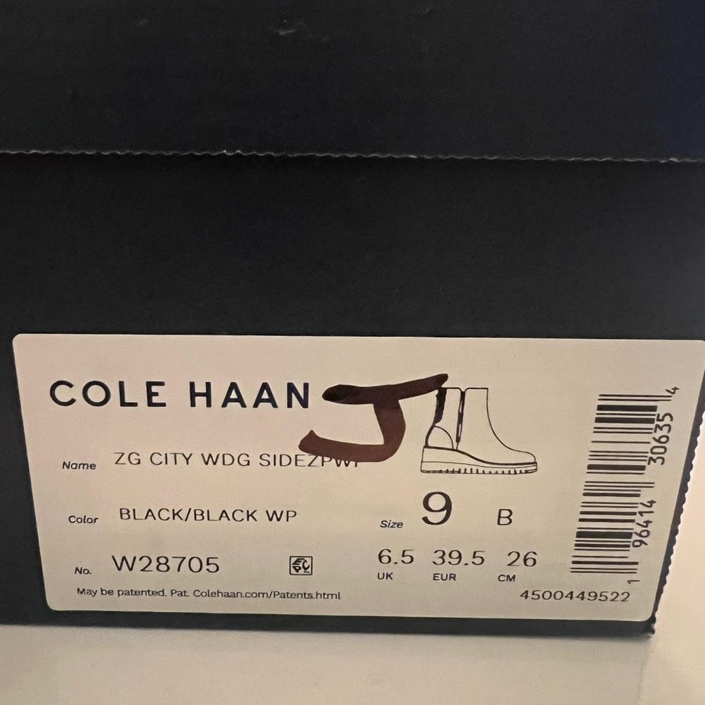 NIB Cole Haan Women's Zerogrand City Wedge side zip booties size US 9| EU39.5 - Picture 6 of 8